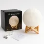 УЦЕНКА! Светильник-ночник 3D слой Луна Moon Lamp на деревянной подставке 15 см (Плохая упаковка 3391)
