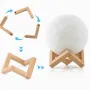 УЦЕНКА! Светильник-ночник 3D слой Луна Moon Lamp на деревянной подставке 15 см (Плохая упаковка 3391)