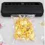 Вакуумный упаковщик Food Vacuum Sealer 65 кПа с резаком и пакетами, чёрный