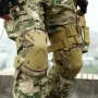 Налокотники и наколенники защитные Eagle KN-04 «Камуфляж», комплект 2+2, регулируемый размер, крепление Velcro