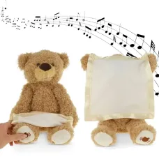 Інтерактивна м'яка іграшка "Медмедик, що «Говорить»/Ведмедик, який грає в хованки 33 см