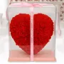 Серце з троянд у подарунковій коробці (KR-20) (Розмір серця 28/25/13 см) Романтичний подарунок Love Box