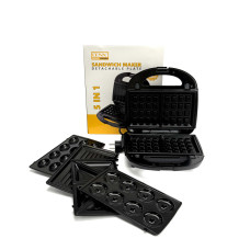 Бутербродниця DENX DX2095 на 5 пластин 850 Вт. Чорний (DX2095)