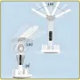 Настільна LED-лампа з вентилятором, РК-дисплеєм і 4 світловими панелями KRX-1011