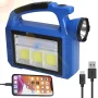 Ручний ліхтар із сонячною батареєю 5Вт, PowerBank, USB, DIZ-2209-3