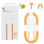 Кабель Type-C-Type-C 60W Оранжевый / Тканевый кабель 1м для быстрой зарядки iPhone 17 Pro Max + ключ для SIM-карты 26X-196