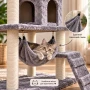 Ігровий комплекс для кішок з кігтеточкою APOLLO-1/Малюбливий модульний будиночок 50×40×125 см