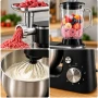 Кухонний комбайн 2200 Вт, COSONIC CSM-1011, Чорний/Блендер М'ясорубка Планетарний міксер Блендер/Зрібник/Чопер