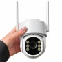 Wi-Fi камера відеоспостереження із сонячною панеллю, PTZ, 822X, Білий/Вайфай камера/ Відеокамера для дому/ Камера спостереження