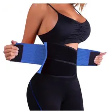 Пояс для схуднення на липучці Hot Shapers Belt Power стягувальний Чорно-синій