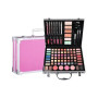 Повний набір косметики в кейсі, 30х21х6,5 см, Рожевий. Б'юті-кейс із косметикою/Ксметичний набір
