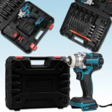 Ударный гайковерт на аккумуляторе с дополнительными насадками 25 штук и 2АКБ в кейсе