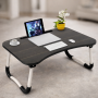 Портативный складной столик для ноутбука + держатель под стакан, регулируемая рабочая поверхность