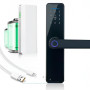 Розумний дверний замок із біометрією на батарейках і USB, Bluetooth, TUYA/ Електронний замок із паролем