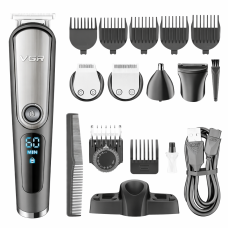 Машинка для стриження волосся, носа, бороди 5в1, VGR V-105/бездротовий акумуляторний тример/Електробритва