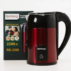 УЦЕНКА! Электрический чайник Rainberg, 2200Вт, 1.8л, из нержавеющей стали RB-2300 (Плохая упаковка, вмятина на корпусе 3402)