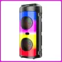 Портативная Bluetooth колонка 2х6.5​​​​​​​" с RGB подсветкой, микрофоном и пультом ДУ ZQS4248