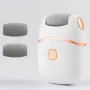 Електропемза USB з 2 шліфувальними насадками, Білий / Акумуляторна шліфувальна машинка для педикюру / Прилад для педикюру