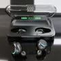 Наушники беспроводные F9 с Bluetooth и зарядным кейсом, Черные / Наушники вакуумные с дисплеем
