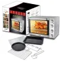 Электрическая духовка Zepline ZP-00369 60 л, 2200 Вт, с конвекцией и грилем, настольная электропечь из нержавеющей стали