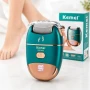 Електрична терка для п'яток, USB, Kemei KM-6865, Зелений / Електрична пилка для ніг / Електропемза від натоптишів, для педикюру