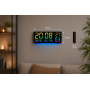 Годинник GH0750 RGB настінний, настільний/годинник з пультом на USB/годинник календар, будильник, t°, вологість