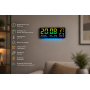 Годинник GH0750 RGB настінний, настільний/годинник з пультом на USB/годинник календар, будильник, t°, вологість
