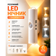 Настінна LED-лампа NS-02 • Декоративний RGB-світильник NS-02 з датчиком руху для інтер’єрного підсвічування