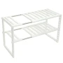 Регульована кухонна полиця, 38-70 см, KITCHEN RACK, Білий / Розсувний стелаж для зберігання посуду під раковину