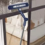 Швабра для вікон телескопічна D 365 120х25 см, Синій / Поворотна швабра для миття вікон з щіткою / Швабра-щітка для миття скла