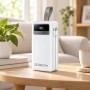 Белый Power Bank Aroimac ORA503 40000 mAh Портативное зарядное устройство Aroimac ORA503 с быстрой зарядкой 22,5W Fast Charge QC3