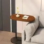 УЦЕНКА! Кофейный/журнальный/прикроватный столик на одной ножке с овальной столешницей, коричневый, 38×28(Повреждение корпуса 3737)
