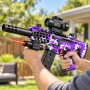 Дитячий іграшковий автомат SY-0288/MCX / Автомат з арбізами Фіолетовий камуфляж
