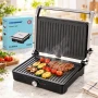 Електрогриль 2000 Вт, COSONIC CG-W201A, Сріблястий/ Контактний гриль/Гриль електричний/Сендвічниця