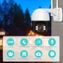 Вулична IP Wi-Fi PTZ-D4 камера спостереження Відеоспостереження Купольна Поворотна IP66 біло-чорна