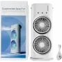Вентилятор настільний подвійний з охолодженням Double-ended Spray Fan LED-підсвітка 3 швидкості пульт
