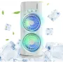 Вентилятор настільний подвійний з охолодженням Double-ended Spray Fan LED-підсвітка 3 швидкості пульт