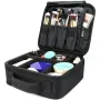 Косметичка органайзер зі знімними перегородками дорожній портативний б'юті кейс із ручкою MA-454