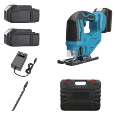 Лобзик із 2 акумуляторами 24 V у кейсі V-TEKK Лобзик акумуляторний із регулюванням швидкості та кута нахилу