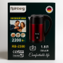 Электрический чайник Rainberg, 2200Вт, 1.8л, мощный чайник из нержавеющей стали RB-2300 красный