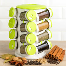 УЦЕНКА! Органайзер ПЛАСТИК для специй кухонный вращающийся Spice Rack 16 в 1 Стойка для специй карусель (Плохая упаковка 3202)