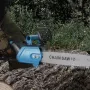 УЦІНКА! Ланцюгова пила з шиною 12 дюймів і 2 акумуляторами 48 В кейсі Electric Saw Blue (