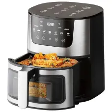 УЦЕНКА! Rainberg RB-2268. Фритюрница без масла 8 л. Сенсорная аэрофритюрница 4200 (Плохая упаковка,повреждение на ручке 3414)