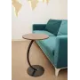 Приставний журнальний столик до дивана AMENI M1, круглий, 40×60 см, MDF і метал, колір венге (дуб шоколадний)