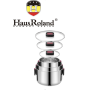 Набір каструль Haus Roland HR168-1, 3 шт. з неіржавкої сталі 1,9/3,6/6,5 л, зі складаними ручками. Сріблястий (HR168-1)