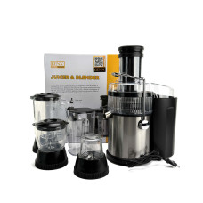 Багатофункціональна соковичавниця та блендер DENX DX3217, 4000 Вт. Сріблястий (DX3217)