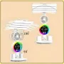Настільна LED-лампа з 4 панелями, вентилятором і дисплеєм KRX-104