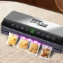 Вакуумный упаковщик для пищевых продуктов 200Вт Zepline ZP-00359 Бытовой автоматический вакууматор с LED дисплеем + 20 пакетов
