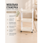 Полиця-етажерка 64205/Мобільна пластикова етажерка 31×21×85,5 см/Полиця на колесах
