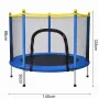 Дитячий батут Fitonix 140 см із захисною сіткою та 6 опорними ніжками, синій